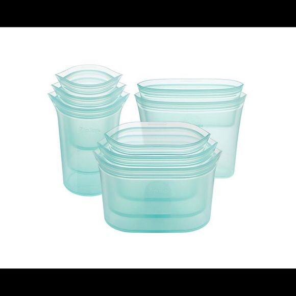 Zip Top Reusable Silicone Food Storage Bags and Containers - Picture 1 of 5
